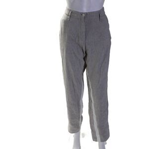 Annette Gortz Womens Linen Button Zip Lined Straight Leg Pants Gray Size EUR 41